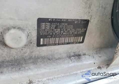 2008 Subaru Impreza Wrx Premium z USA, uszkodzony, nr VIN JF1GH75608G814963